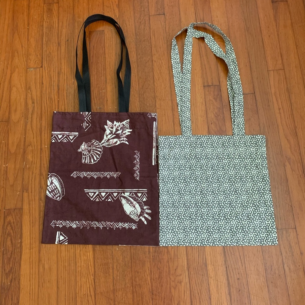Handmade cotton tote bags